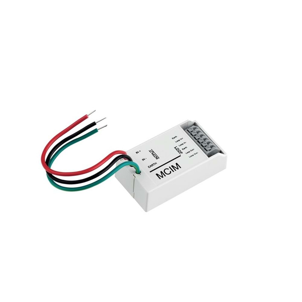 MCIM Elektronik Adreslenebilir Mini Giriş İzleme Modülü, Dahili Kısa Devre İzolatörü ile