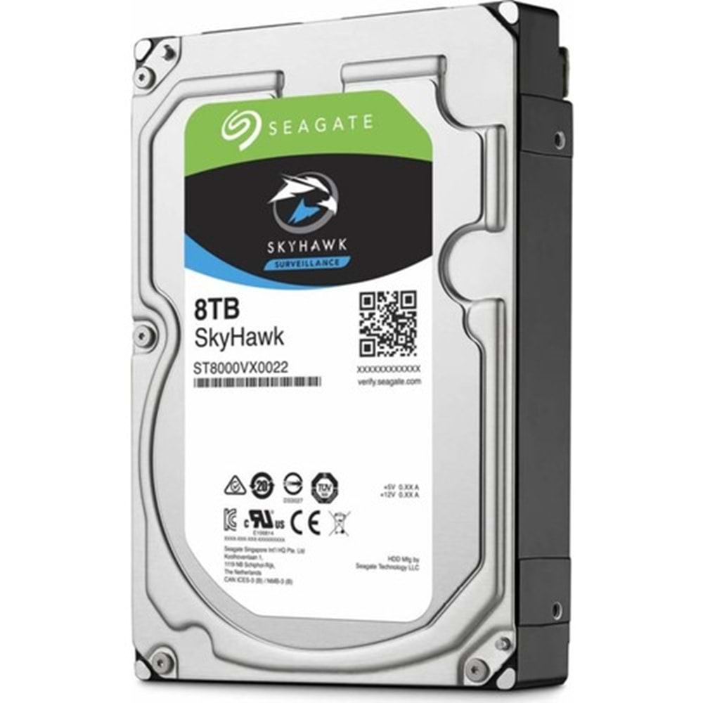 SEAGATE SKYHAWK AI 8TB 7200RPM 256MB SATA3 550TB/Y RV 7/24