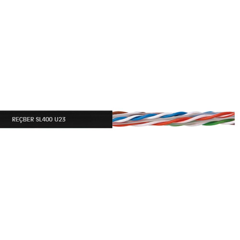 REÇBER DIŞ ORTAM CAT6 KABLO - SL400 U23 POLİETİLEN CAT6 U/UTP 4x2x23AWG (500Metre)