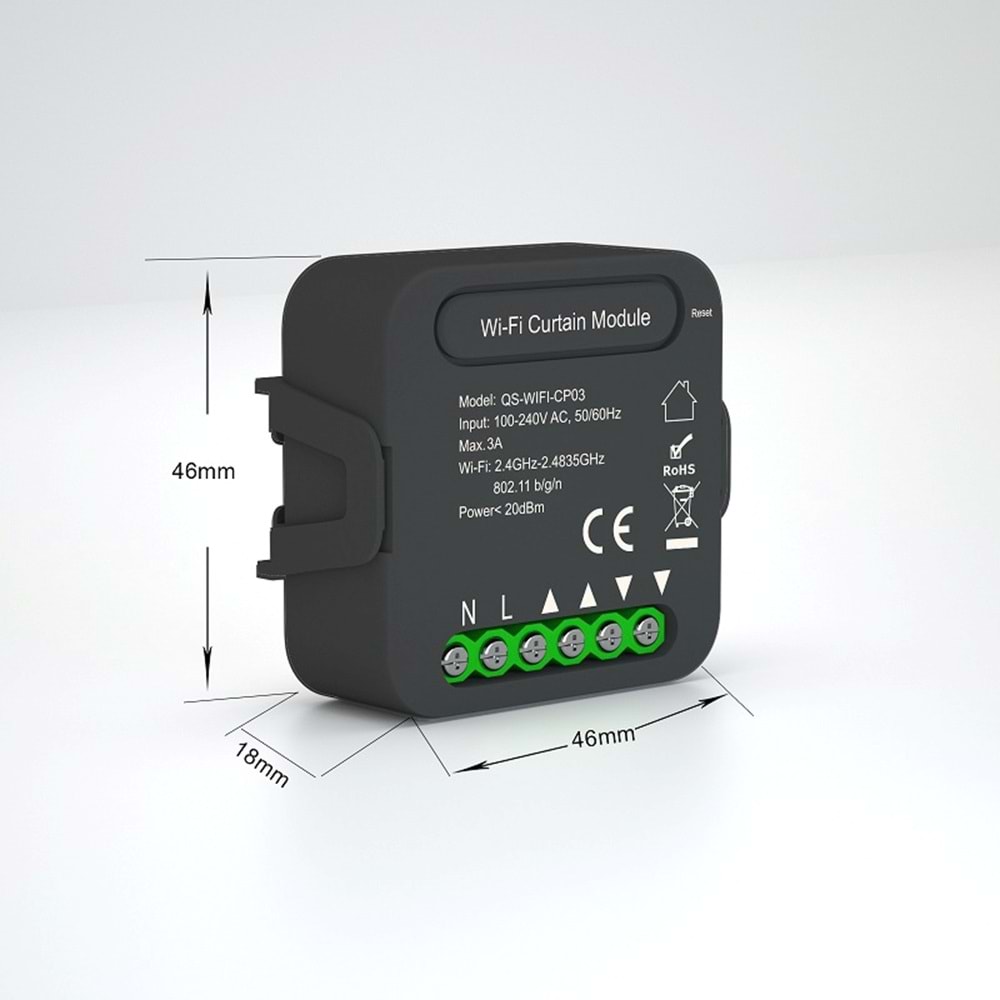 FONRI Wİ-Fİ PERDE PANJUR MODÜLÜ ANAHTAR ARKASI ( TEK BAŞINA KULLANILABİLİR)