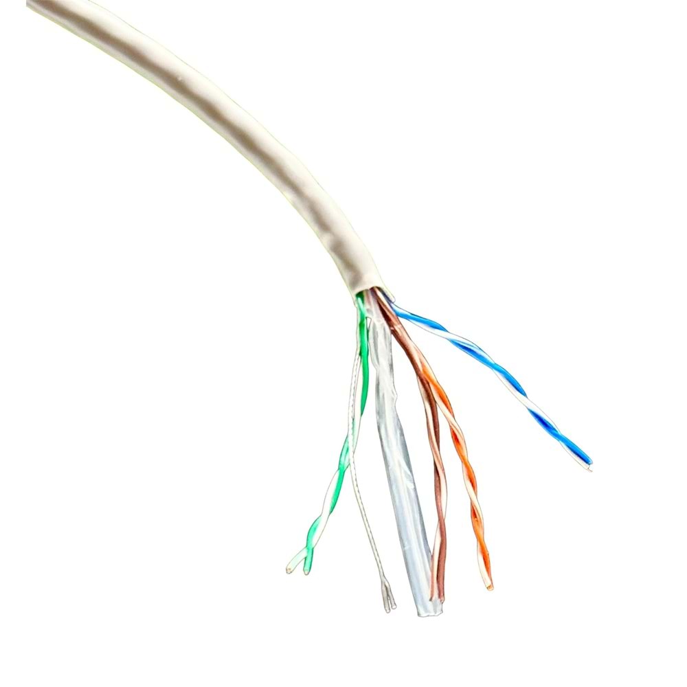 GABBLE CAT6 İÇ ORTAM KABLO 305mt OD 0.50mm GRİ (GAB-CK305)