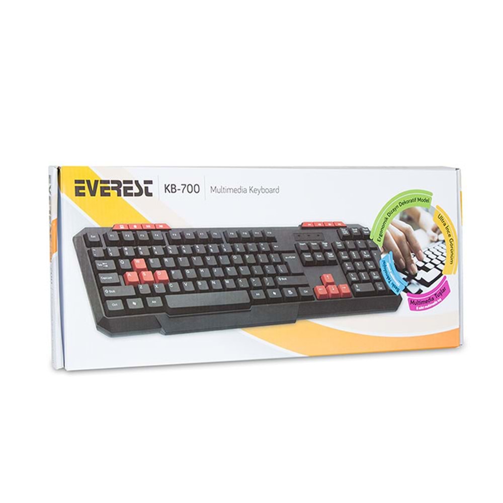 EVERST KB-700 SİYAH USB MM Q KLAVYE