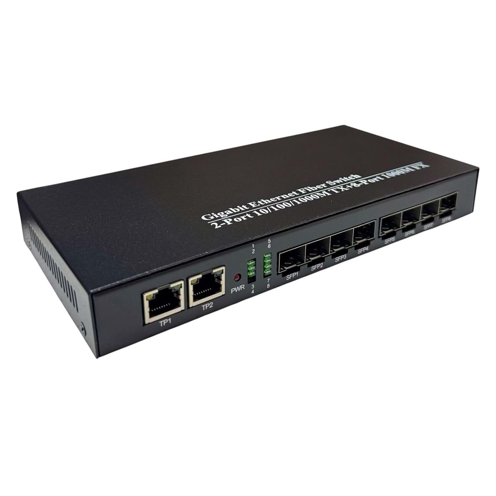 S-GUARD 8S2P 8 PORT 1G SFP 2 PORT 1G UPLİNK BAKIR