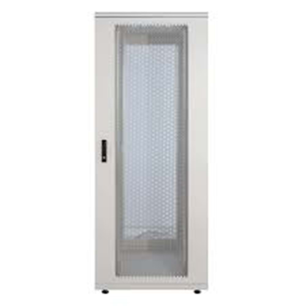 AGER 42U 600X1000 MONTAJLI VEGA SERISI DIKILI TIP KABINET (ON TEK ACILIM CITALI CAM/B - S1 SİYAH) AG-DG42U6010S1-BIAA-A1-M1-42U6010