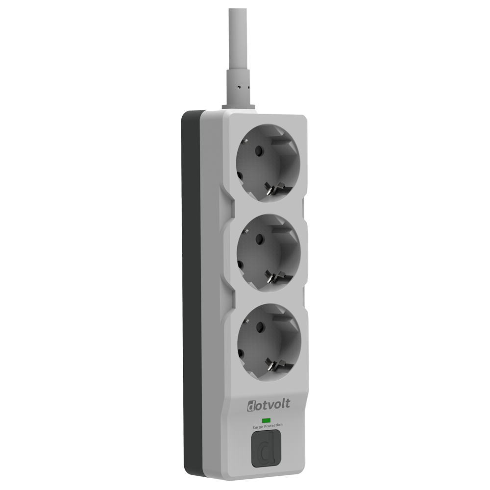 DOTVOLT SURGE HUNTER 3-3'Lİ AKIM KORUMA PRİZİ-1.5 MT. KABLOLU-1050J
