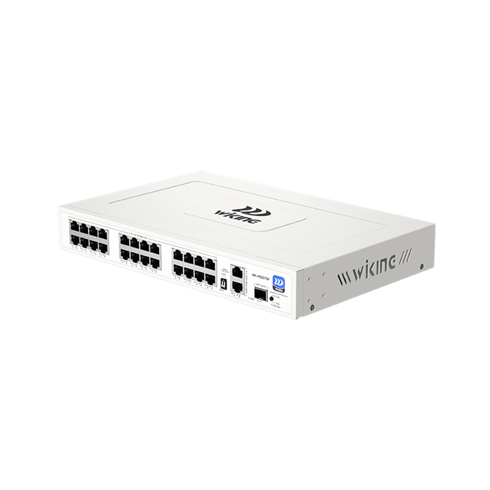 Wİ-TEK WIKING WK-PS227GF 24FE PoE + 2GE Uplink + 1GE SFP Port 280W PoE Switch 24P2U1S