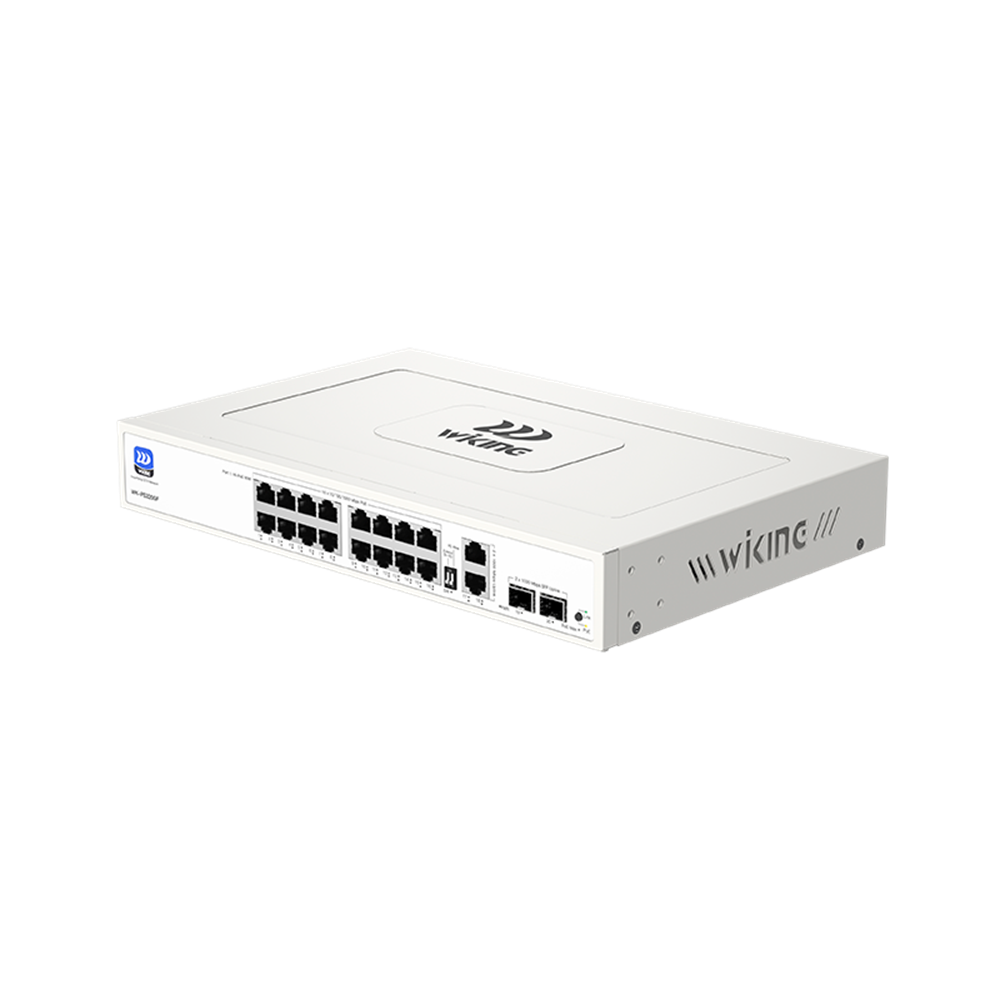 Wİ-TEK WIKING WK-PS320GF 16GE PoE + 2GE Uplink + 2GE SFP 185W PoE Switch 16GP2U2S