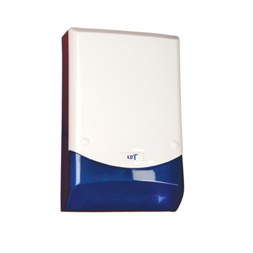 PS-128-H/BL PİEZZO HORN HARİCİ SİREN (MAVİ FLAŞÖR)