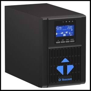 TESCOM TEOS+ 1 KVA 1F/1F (2X9A)5/10DK LCD ONLİNE UPS + SNMP`Lİ