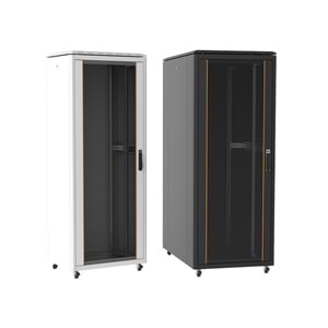 AGER 42U 600X800 AG-VB42U6080S1-BAAA-A-M1-426080 AGER MONTAJLI VEGA SERİSİ DİKİLİ TİP KABİNET(ÖN TEK AÇILIM ÇITALI CAMB-S1 SİYAH)