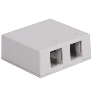 S-GUARD 2PORT SURFACE MOUNT BOX BEYAZ KEYSTONE BOX