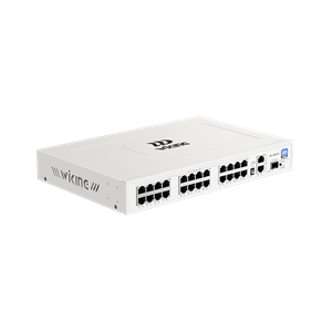 Wİ-TEK WIKING WK-PS227GF 24FE PoE + 2GE Uplink + 1GE SFP Port 280W PoE Switch 24P2U1S