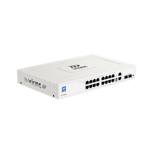 Wİ-TEK WIKING WK-PS320GF 16GE PoE + 2GE Uplink + 2GE SFP 185W PoE Switch 16GP2U2S