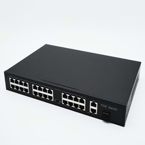 S-GUARD 24P2U1S-300 24 Port 10/100M(PoE)+2 Port Gigabit Uplink+1SFP 300W PoE SWITCH