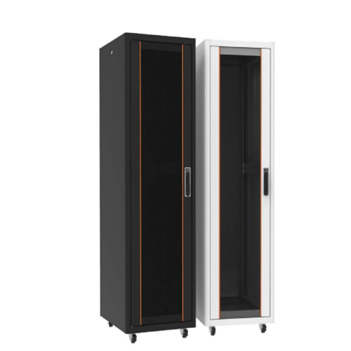 AGER 20U 600X600 AG-AN20U6060S1-CFAA-A-M1-20U6060 MONTAJLI AGENA SERISI DIKILI TIP KABINET (ON CITALI CAM/C- S1 SİYAH) TEKERLEK DAHİL