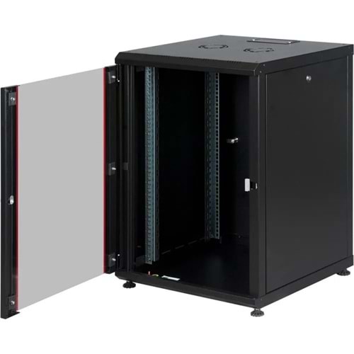 AGER 16U 600X600 AGENA SERISI DIKILI TIP KABINET (ON CITALI CAM/C- S1 SİYAH)AG-AN16U6060S1-CFAA-A-M1-16U6060