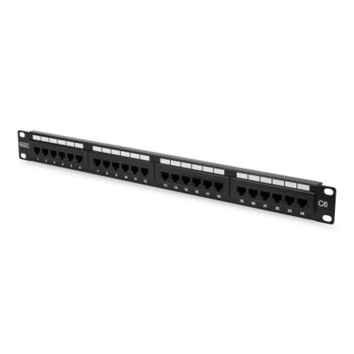 DIGITUS DN-91624U-CR 24 PORT CAT6 DOLU 1U ZIRHSIZ PATCH PANEL