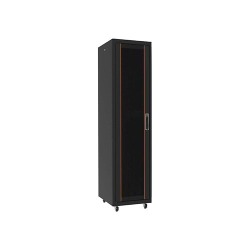 AGER 26U 600X800 AG-AN26U6080S1-CFAA-A-M1-26U6080 AGERMONTAJLI AGENA SERISI DIKILI TIP KABINET (ONCITALI CAM/C-ARKA O KILITLI/F- S1 SİYAH)