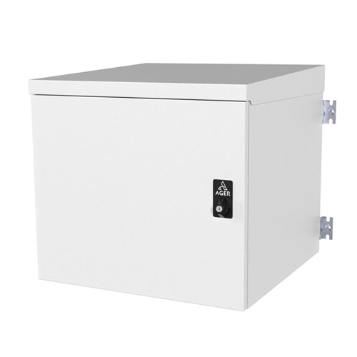 AGER 9U 600X600 AG-OT09U6060B2-D-A-M1-09U6060 MONTAJLI OUTDOOR DUVAR TİPİ KABİNET (ON METAL KAPAKD-B2 7035 DIS ORTAM) OUTDOOR MONTAJLI DUVAR TIPI KABINET