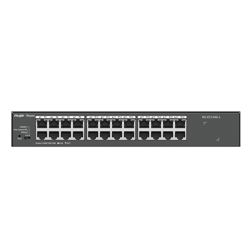REYEE RG-ES124G-L 24 PORT, 10/100/1000 GİGABİT,ÇELİK KASA RACKMOUND