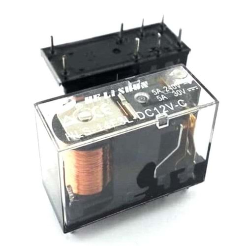 S-GUARD 12V 5A ÇİFT KONTAK RÖLE-HLS-14F3L-DC12V-C