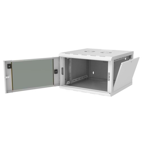 AGER 9U 600X450 AN09U6045B1-CBAA-A-M1-09U6045 MONTAJLI AGENE SERİSİ DUVAR TİPİ KABİNET + PDU PRİZLİ (ON CAM KAPAK C-B1 BEYAZ)