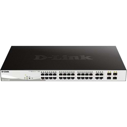 D-LINK DGS-1210-28MP 28 BAĞLANTI NOKTALI GİGABİT AKILLI YÖNETİLEBİLİR POE ANAHTARI