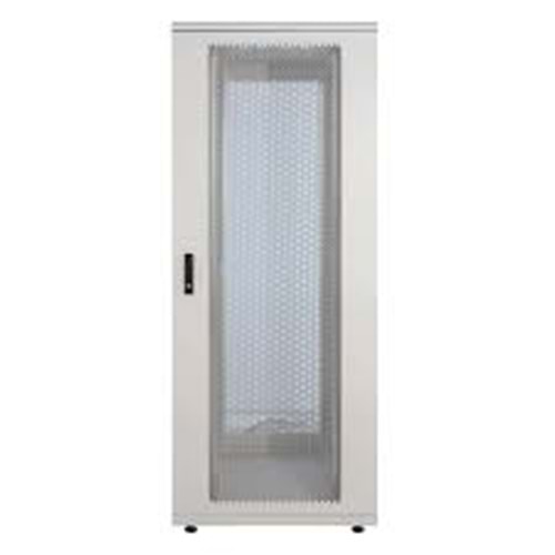 AGER 42U 600X1000 MONTAJLI VEGA SERISI DIKILI TIP KABINET (ON TEK ACILIM CITALI CAM/B - S1 SİYAH) AG-DG42U6010S1-BIAA-A1-M1-42U6010