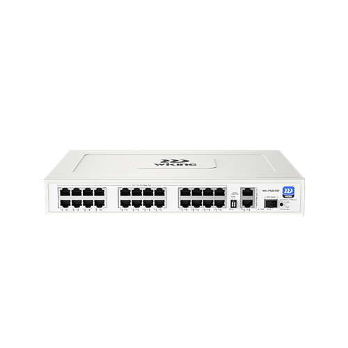 Wİ-TEK WIKING WK-PS227GF 24FE PoE + 2GE Uplink + 1GE SFP Port 280W PoE Switch 24P2U1S