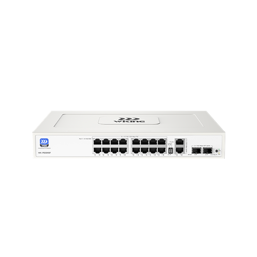 Wİ-TEK WIKING WK-PS320GF 16GE PoE + 2GE Uplink + 2GE SFP 185W PoE Switch 16GP2U2S