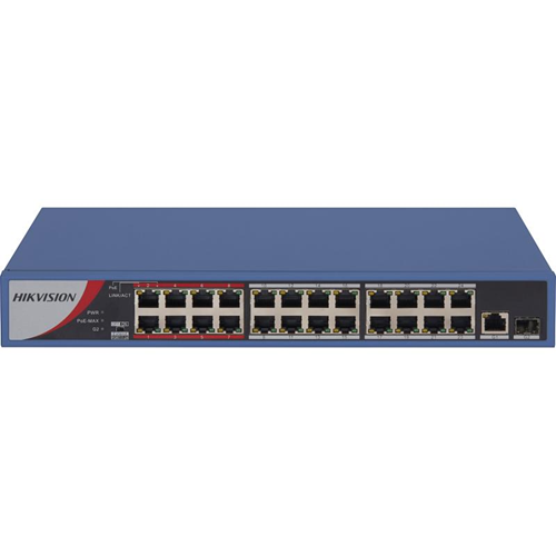 HIKVISION DS-3E0326P-E/M(B) 24 PORT 10/100 POE + 1 100/1000 MBPS +1 SFP SWİTCH (24P1G1S)