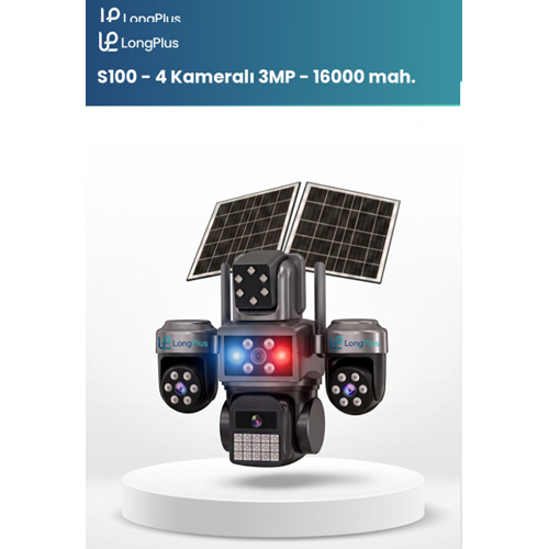 LONGPLUS LP-S100 5MP 4G SOLAR 4 KAMERALI PT KAMERA