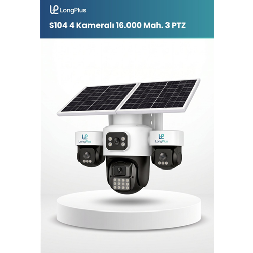 LONGPLUS LP-S104 5MP 4G SOLAR 4 KAMERALI PT KAMERA