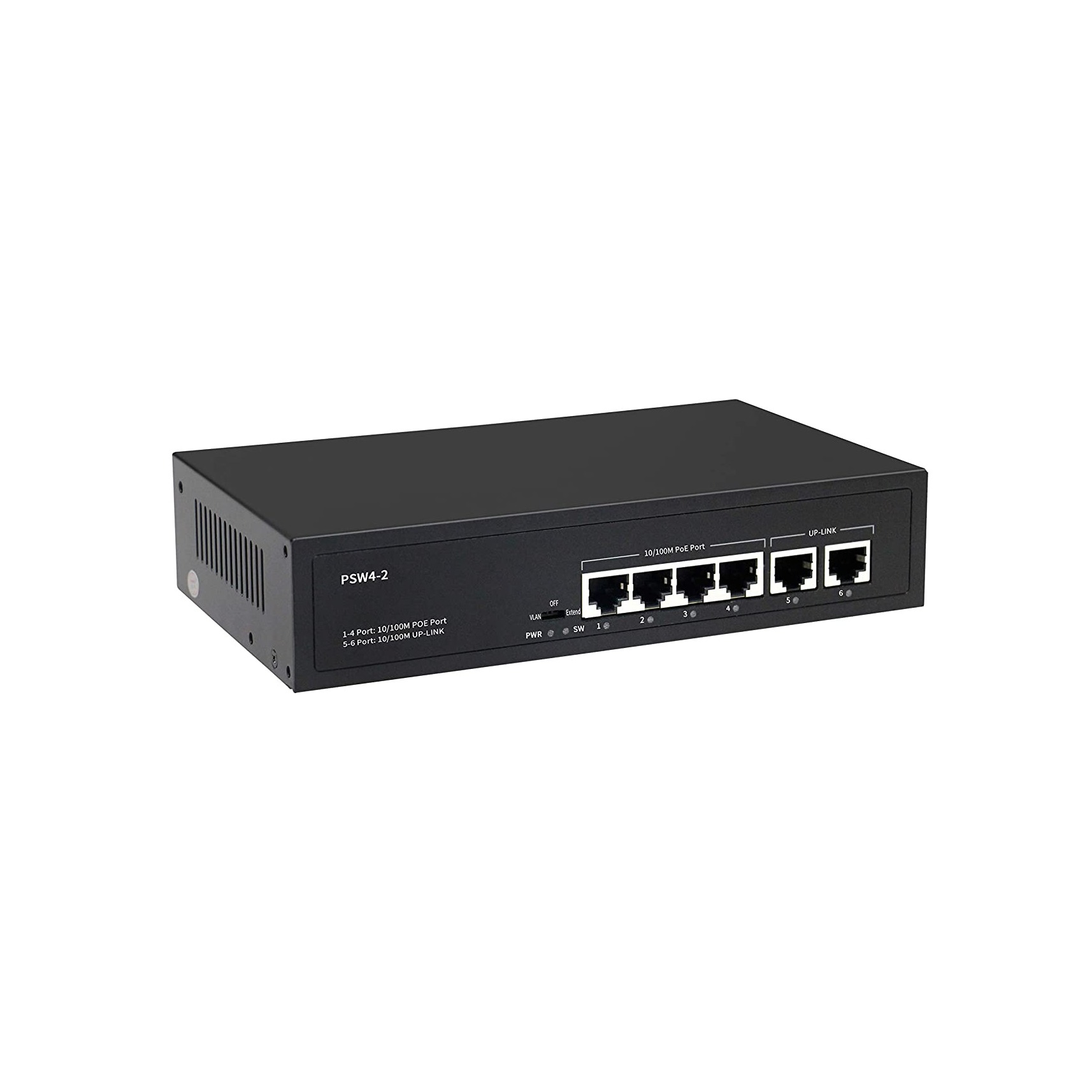 S-GUARD 4P2U 4 Port 10/100M(PoE)+2 Port Uplink 65W PoE SWITCH