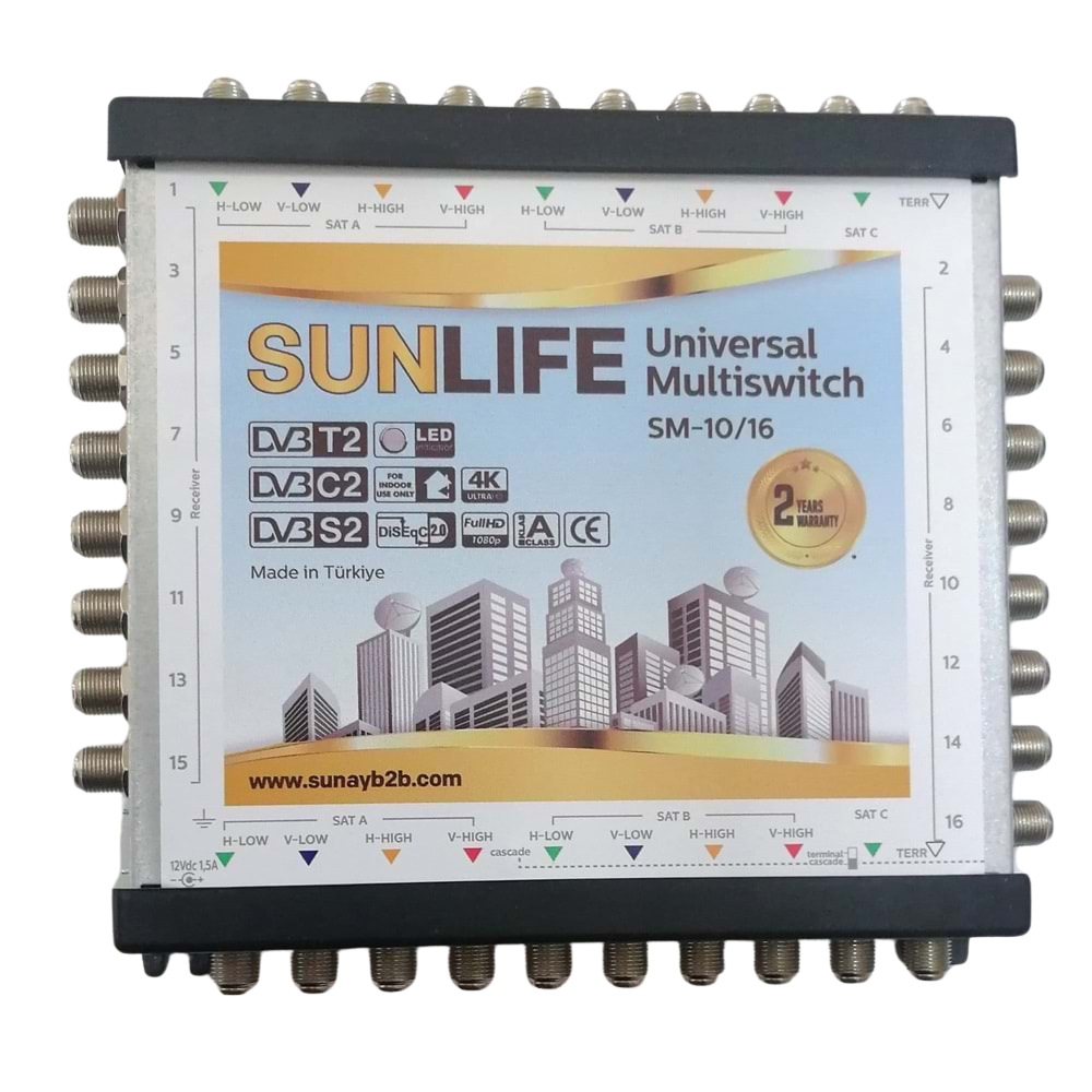 SUNLIFE SM-10/16 (MV-1016P) UYDU SANTRALİ (Kaskad ve Sonlu)