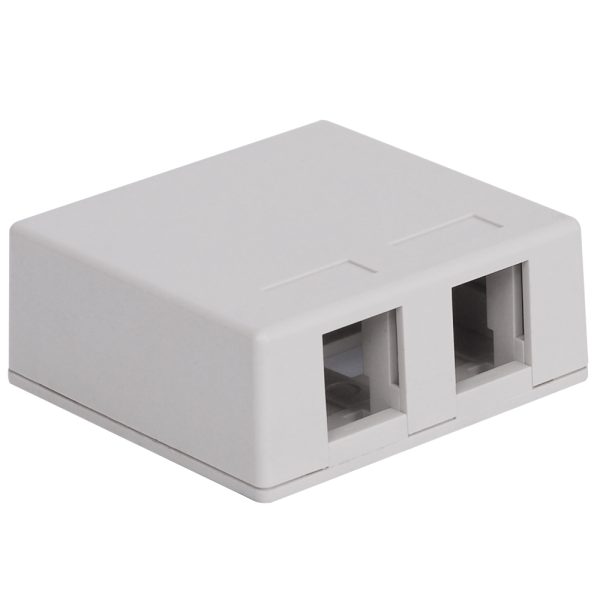 S-GUARD 2PORT SURFACE MOUNT BOX BEYAZ KEYSTONE BOX