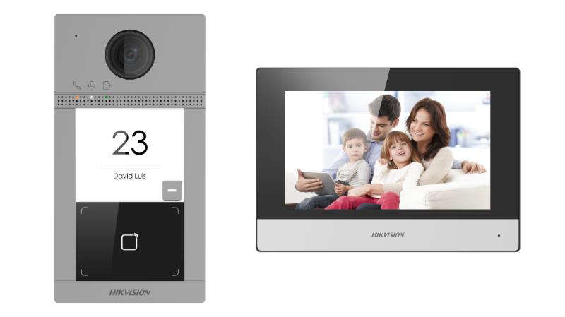 HIKVISION DS-KIS604-S AĞ-TİPİ VDO İNTEKOM SETİ (DS-KV8113-WME1(C) × 1, DS-KH6320-WTE1 × 1, 4-port standard PoE switch × 1, 16 GB TF card × 1)