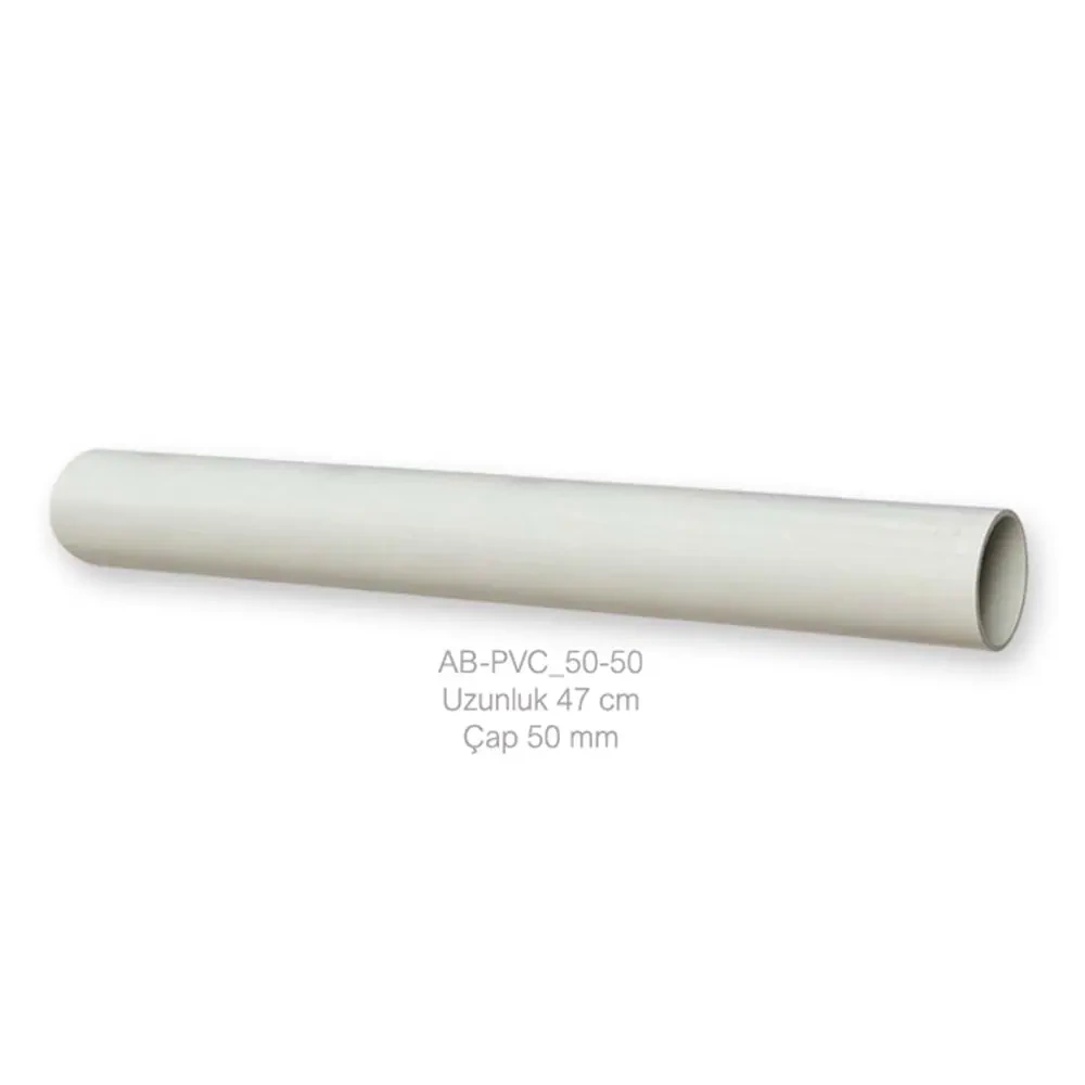 ALTEBOX Boru 50 cm, uPVC, Ø50mm, 2.5mm et kalınlığı, (net 46cm)