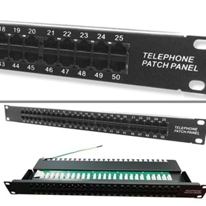 AGER CAT3 50 PORT ISDN PATCH PANEL DOLU