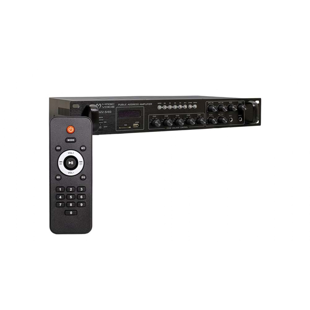 MAGİCVOİCE ANFİ MV-540 80 WATT 5 BÖLGELİ TRAFOLU