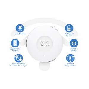 FONRI Wİ-Fİ AKILLI SU BASKINI SENSÖRÜ NAS-WS02W ( TEK BAŞINA KULLANILABİLİR)