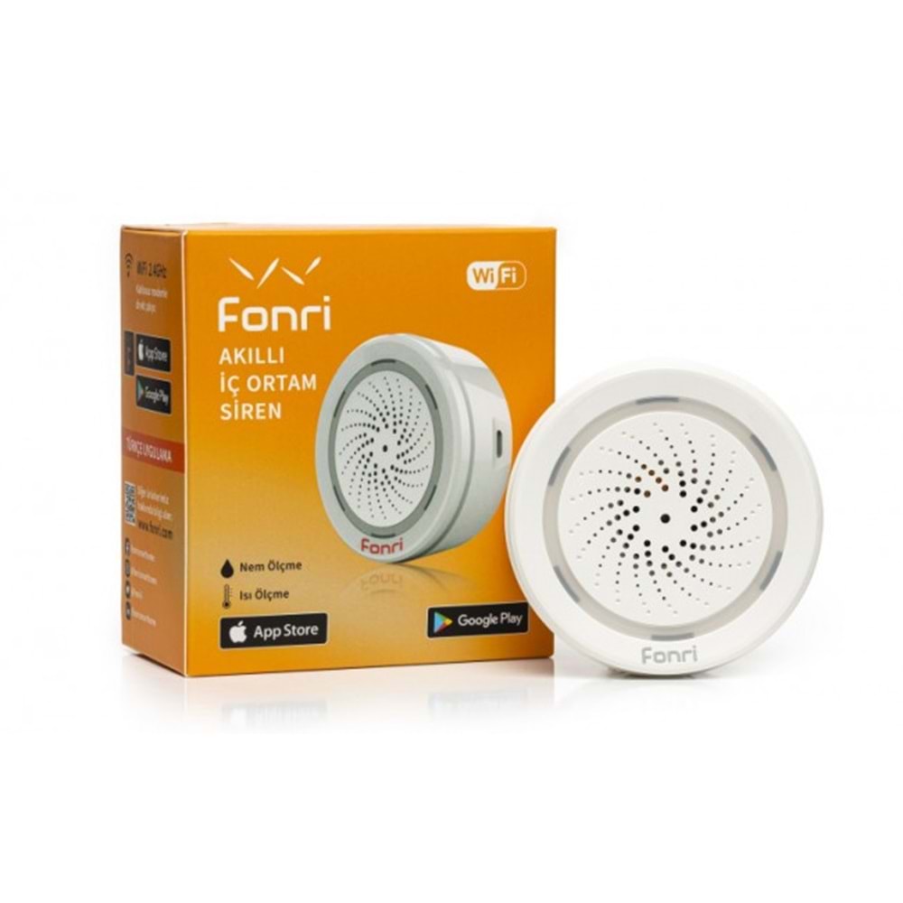 FONRI Wİ-Fİ AKILLI İÇ ORTAM SİREN NAS-AB02W0 ( TEK BAŞINA KULLANILABİLİR)