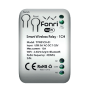 FONRI AKILLI Wİ-Fİ TEKLİ RÖLE - 1CH TYWB1CH-B1 ( TEK BAŞINA KULLANILABİLİR)