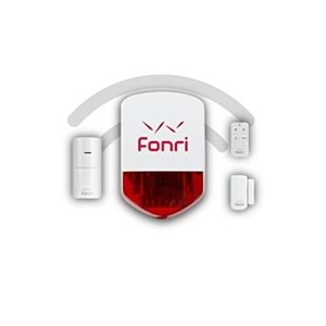 FONRI Wİ-Fİ AKILLI ALARM SET LB-01WF (HARİCİ SİREN - HAREKET DEDEKTÖRÜ - MANYETİK KONTAK - KUMANDA SET )