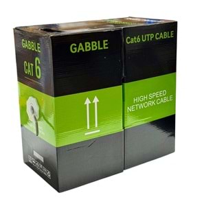 GABBLE CAT6 İÇ ORTAM KABLO 305mt OD 0.50mm GRİ (GAB-CK305)