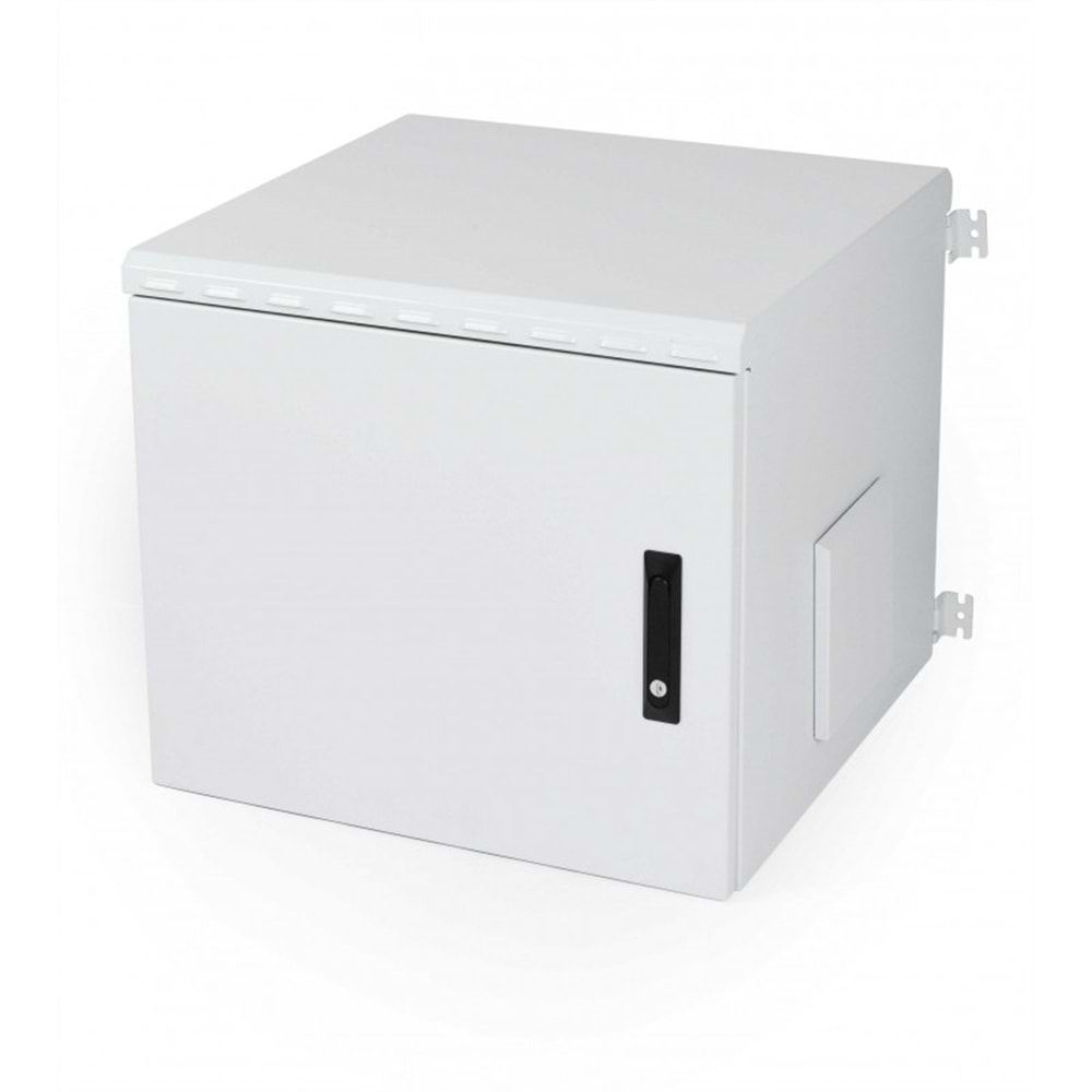 AGER 9U 600X600 AG-OB09U6060B2-D-A-M1-09U6060 OUTDOOR MONTAJLI BASIC DUVAR TIPI KABINET TEK ÇİDAR (ON METAL KAPAK KELEBEK KILITLI /D- B2 7035 DIS ORTAM)
