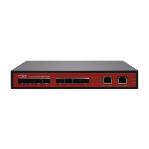 Wİ-TEK WI-SG310F 8SFP+2GE Gigabit Rack-Mountable FİBER ETHERNET SWITCH