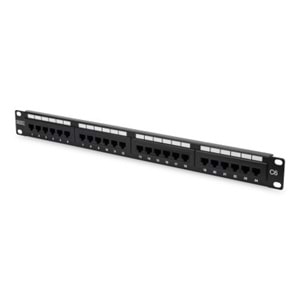 DIGITUS DN-91624U-CR 24 PORT CAT6 DOLU 1U ZIRHSIZ PATCH PANEL