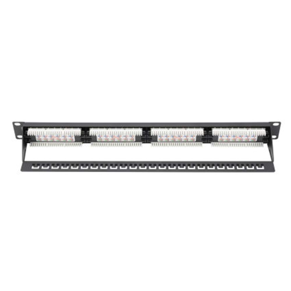 DIGITUS DN-91624U-CR 24 PORT CAT6 DOLU 1U ZIRHSIZ PATCH PANEL