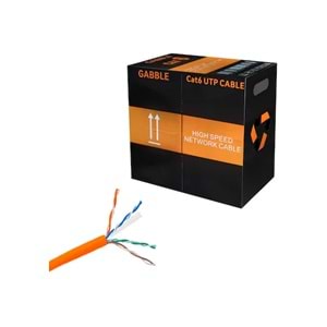 GABBLE CAT6 İÇ ORTAM KABLO 305mt 0.57mm TURUNCU (GAB-OL305)
